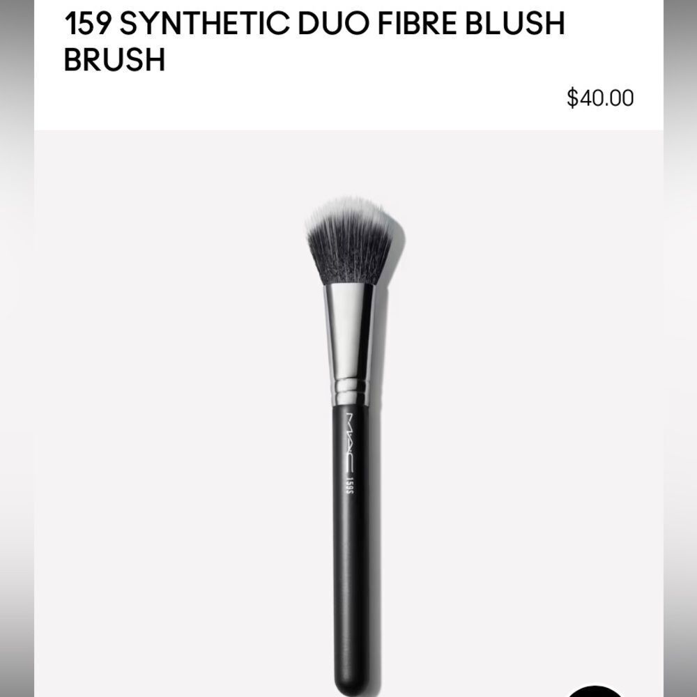 MAC 159 SYNTHETIC DUO FIBRE BLUSH BRUSH MADE IN JAPAN